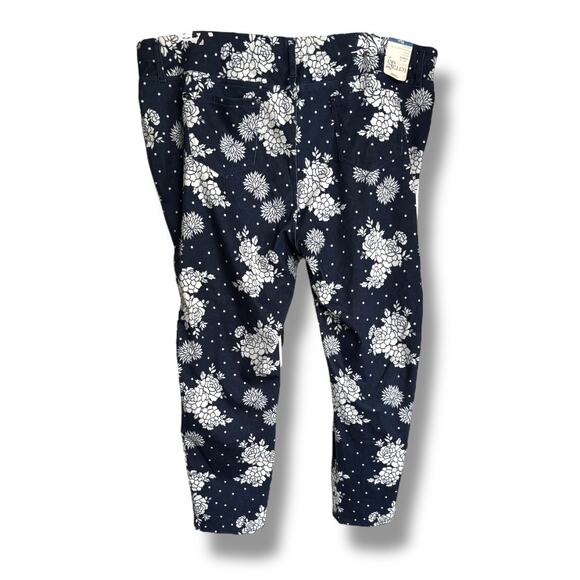 Terrra and Sky Womens Blue White Floral Jegging Full Length 3X NEW - Picture 3 of 6